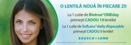 Comunicat Presa 1 cutie Biotrue ONEDay = 10 lentile Cadou. 1 cutie SoftLens Daily = 5 lentile Cadou.